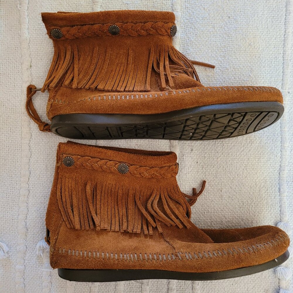 MINNETONKA Ankle Moccasin Boots - Size 8*
